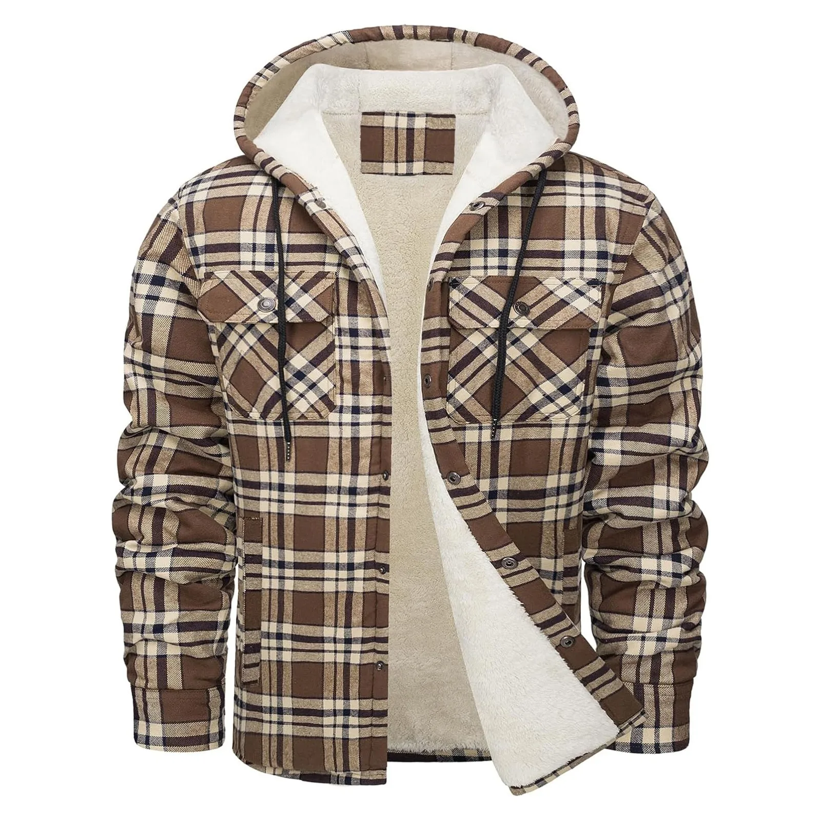 Veste à capuche en flanelle ép - Flannel Shirt Lined avis et prix